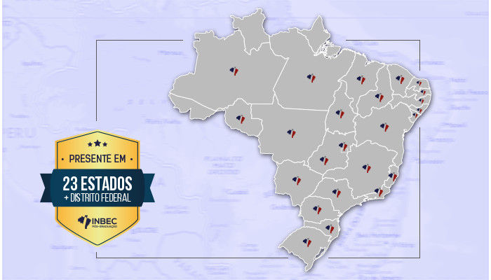 O INBEC está presente em 23 ESTADOS + Distrito Federal.